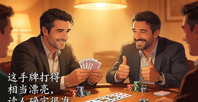德州扑克高手才懂的祝语，牌桌上这样祝福才显内行