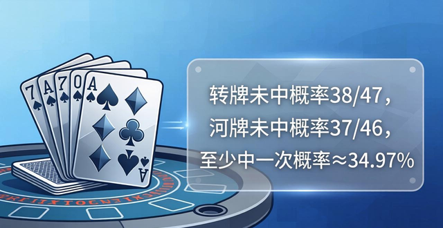 德州扑克听花概率 转牌圈河牌圈成花几率多少