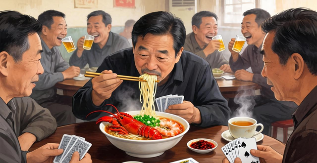 打牌前吃干拌面最佳，牌桌上趁着弃牌空隙快速吃面