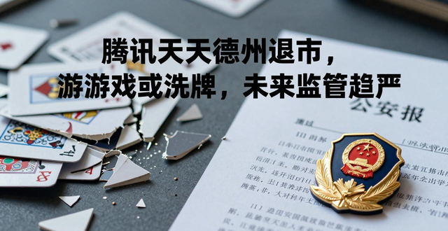 腾讯天天德州退市，棋牌游戏或洗牌，未来监管趋严