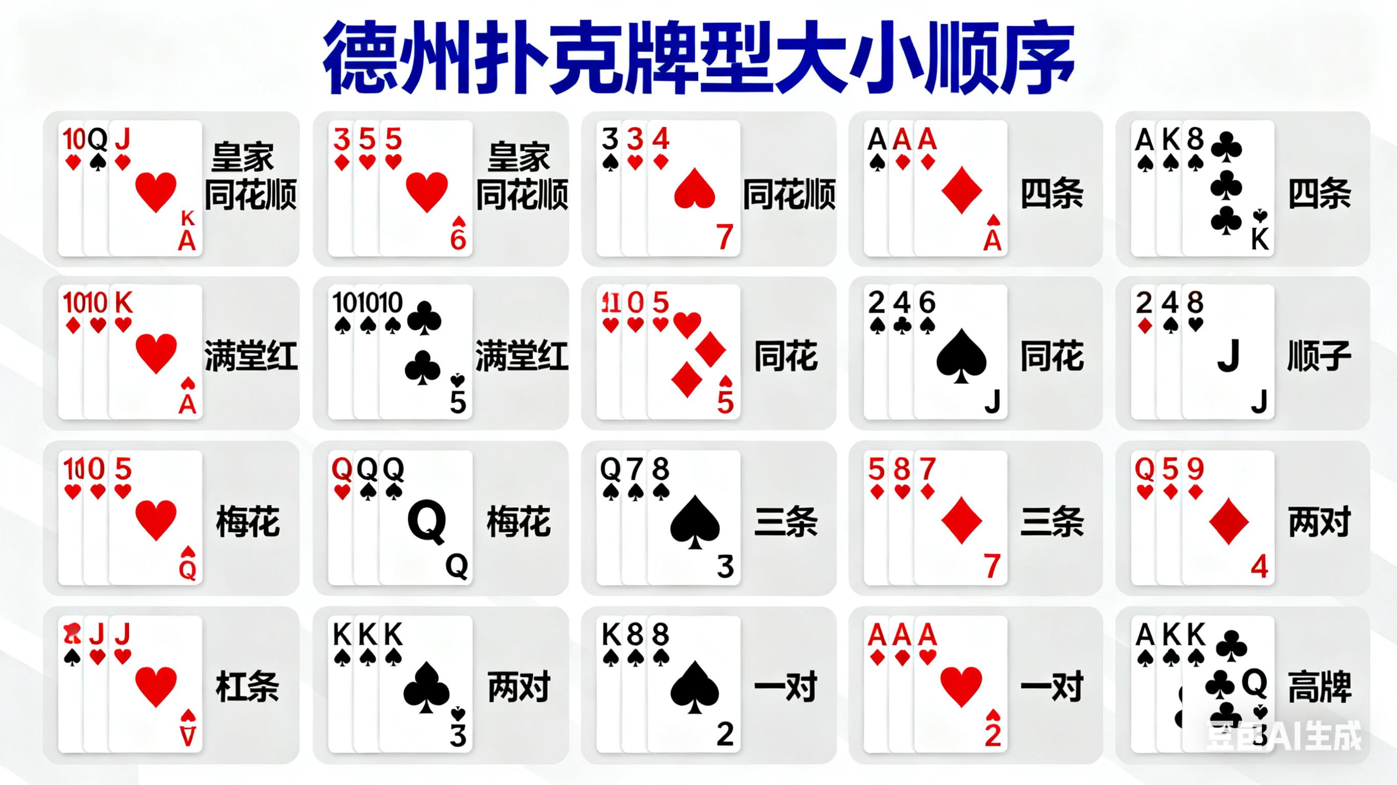 德州扑克玩法大揭秘：人数用牌咋规定，咋组合牌型争筹码？