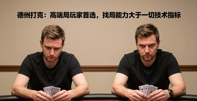 德州扑克：高端局玩家首选，找局能力大于一切技术指标
