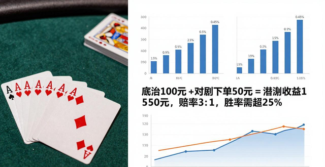 德州扑克概率：翻前拿AA仅0.45%，听牌要不要跟？