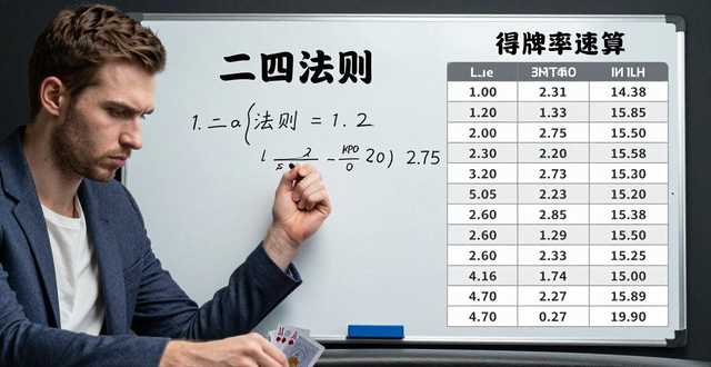 德州扑克得牌率速算：二四法则让你告别瞎蒙，听牌胜率一算就懂