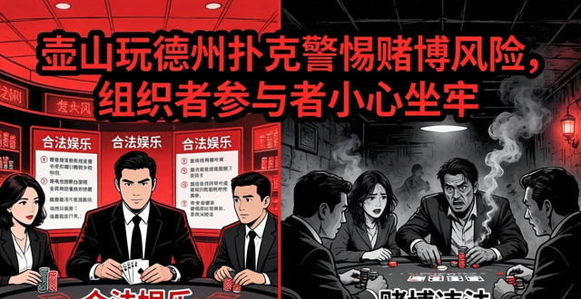 壶关玩德州扑克警惕赌博风险，组织者参与者小心坐牢