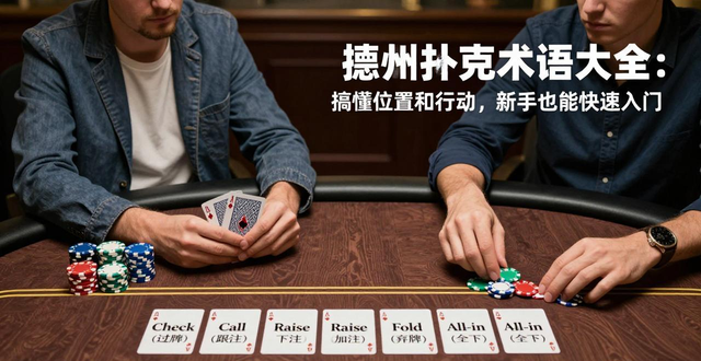 德州扑克术语大全：搞懂位置和行动，新手也能快速入门