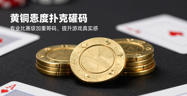 黄铜德州扑克筹码 专业比赛级加重筹码，提升游戏真实感