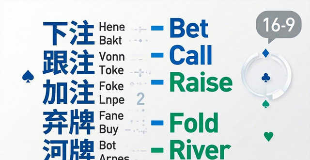 你会玩德州扑克吗英文翻译与基本规则教程