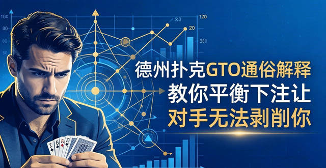 德州扑克GTO通俗解释 教你平衡下注让对手无法剥削你