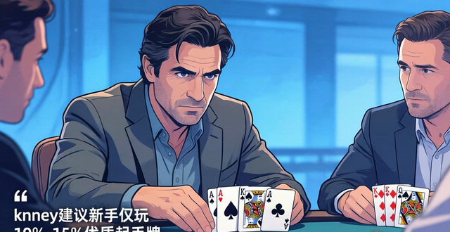 knney德州扑克玩法技巧：从入门到高手实战攻略，提升胜率