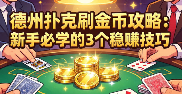 德州扑克刷金币攻略：新手必学的3个稳赚技巧