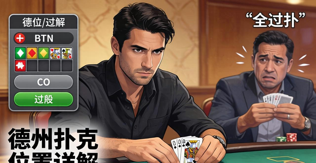 德州扑克位置名称详解 新手必看BTN/CO/UTG位置图解