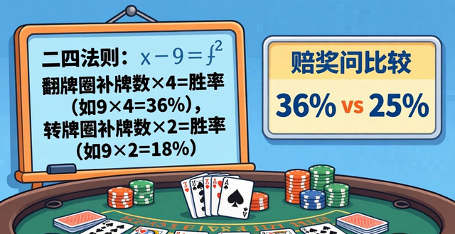 德州扑克数学才是盈利关键 赔率怎么算？二四法则快速算胜率