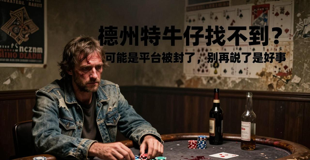 德州扑克牛仔找不到？可能是平台被封了，别再找了是好事