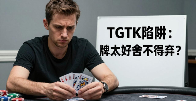 德州扑克TGTK陷阱：牌太好舍不得弃？千万别犯这个错