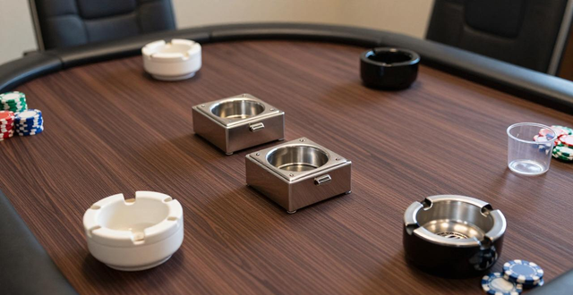 德州扑克专用烟缸怎么选 牌桌烟缸摆放位置与材质推荐