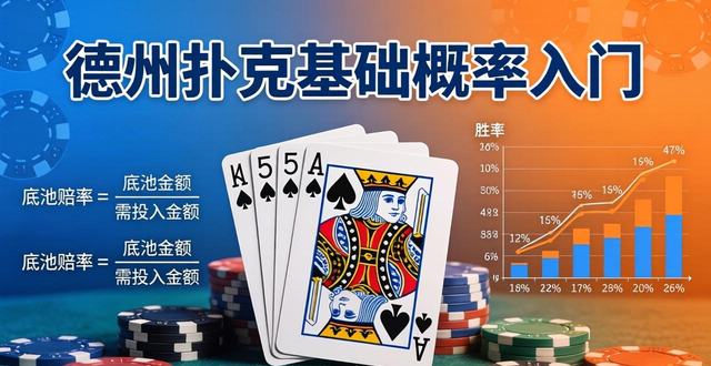 德州扑克基础概率入门 手牌胜率听牌概率底池赔率