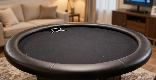 圆形德州扑克台怎么选？尺寸材质全攻略，提升家庭娱乐体验