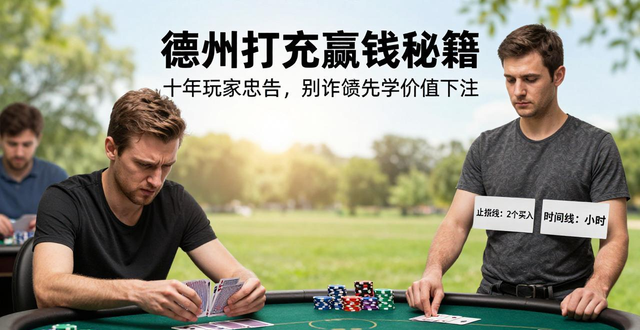 德州扑克赢钱秘籍：十年玩家忠告，别诈唬先学价值下注