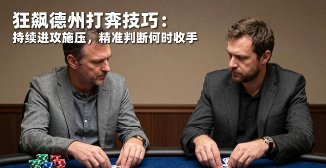 狂飙德州扑克技巧：持续进攻施压，精准判断何时收手