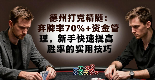 德州扑克精髓:弃牌率70%+资金管理,新手快速提高胜率的实用技巧 德州扑克精髓:弃牌率70%+资金管理,新手快速提高胜率的实用技巧