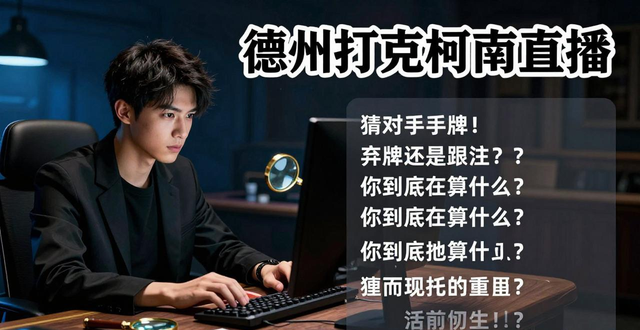 德州扑克柯南直播：像侦探一样读人读牌，实战技巧大揭秘