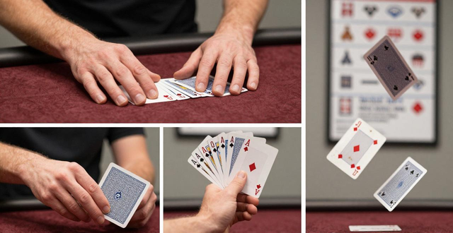 德州扑克洗牌视频教学：慢动作分解+真假分辨