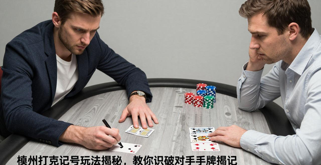 德州扑克记号玩法揭秘，教你识破坏人手牌标记