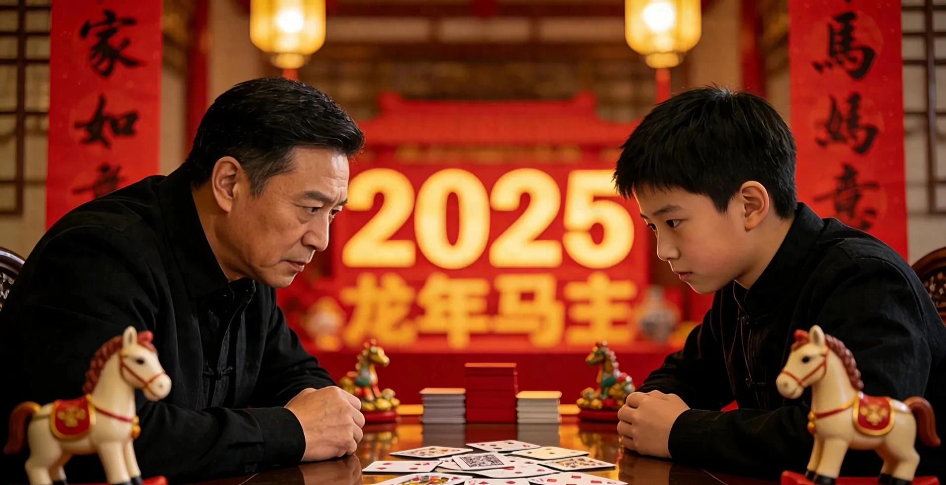 父子过年打牌超起劲走红，网友：这才是最有年味的团聚
