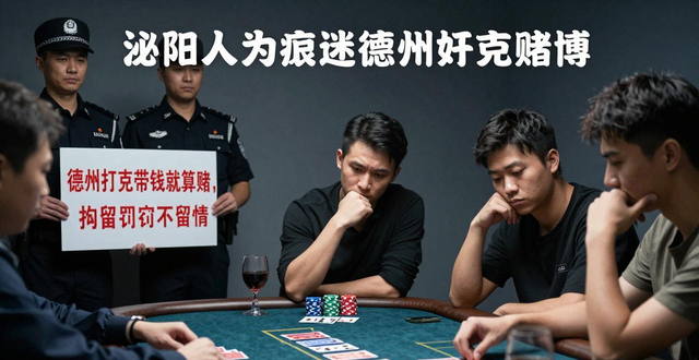 泌阳警方提醒：德州扑克带钱就算赌，拘留罚款不留情