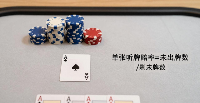 德州扑克单张听牌赔率怎么算 成牌后如何下注