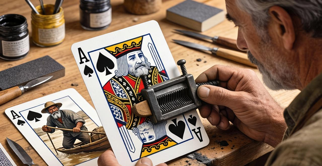 德州手工扑克牌制作方法 德州匠人指尖上的艺术品