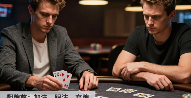 德州扑克切口黑话大全：从翻牌前到河牌圈术语详解