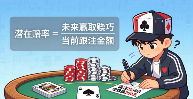 德州扑克概率计算教程：快速掌握听牌概率与底池赔率公式