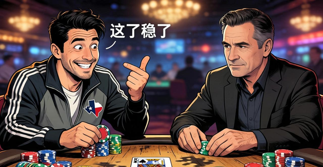 德州扑克超爆笑名场面：新手同花顺输给皇家同花顺，一脸懵