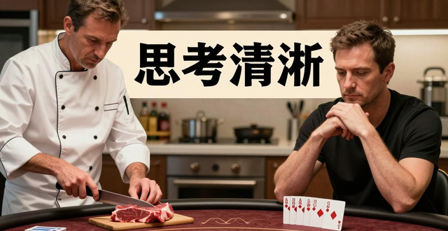 十年德州扑克高手靠做饭保持状态：两者竟是同一套思维