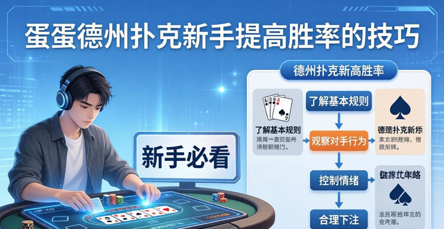 蛋蛋德州扑克新手怎么玩 靠谱安全的在线扑克平台推荐