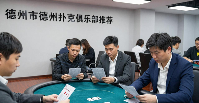 德州市德州扑克俱乐部推荐：正规竞技场与新手体验指南