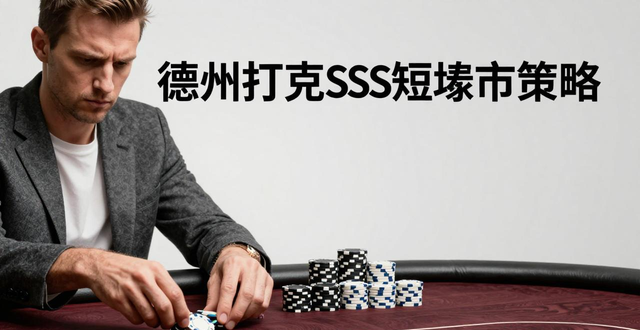 德州扑克SSS短筹码策略 翻牌前这样玩，利用数学优势稳定盈利