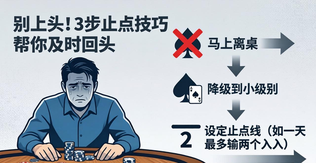 德州扑克疯狂输钱？别上头！3步止损技巧帮你及时回头