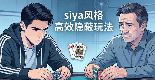 德州扑克新手怎么玩？学会siya风格高效隐蔽玩法快速进阶