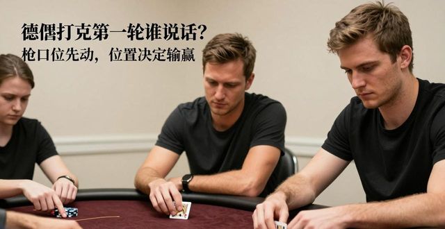 德州扑克第一轮谁说话？枪口位先动，位置决定输赢