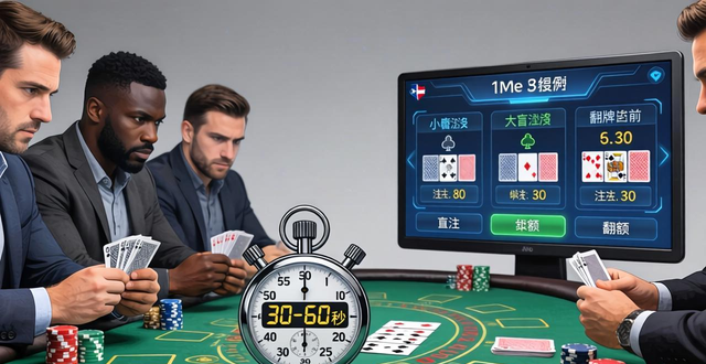 德州牌扑克时间规定：每手牌30-60秒，比赛盲注级别这样设