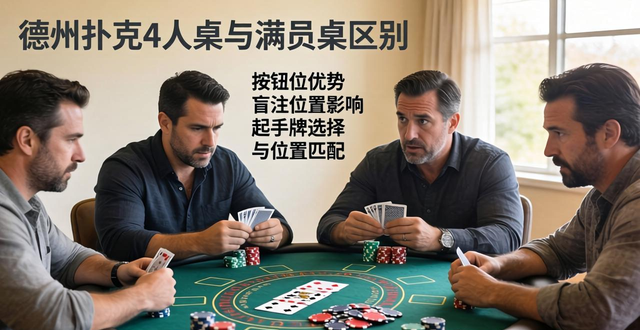 德州扑克4人桌怎么玩 短桌起手牌与位置策略