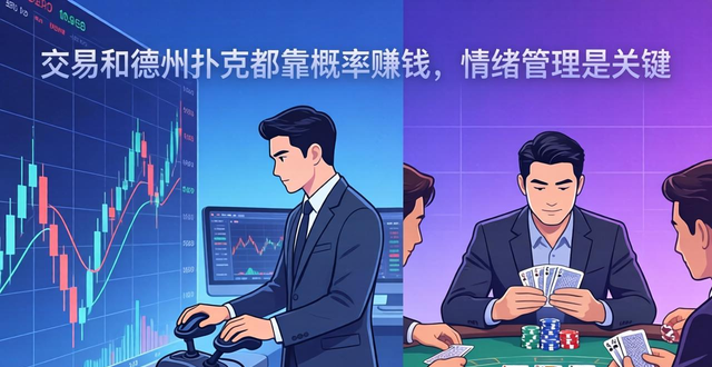 交易和德州扑克都靠概率赚钱，情绪管理是关键