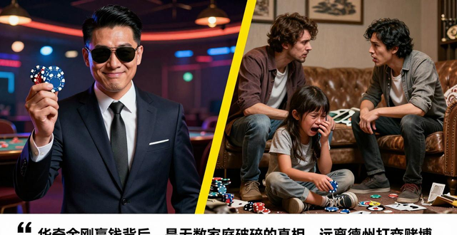 华裔金刚赢钱背后，是无数家庭破碎的真相，远离德州扑克赌博