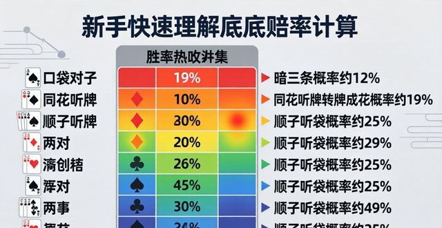 德州扑克图表攻略：起手牌选择与位置图解，新手快速入门