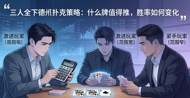 三人全下德州扑克策略：什么牌值得推，胜率如何变化