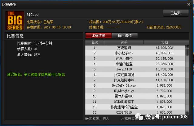 联众德州扑克战队战绩 成都WPT大师直通赛高手交流群