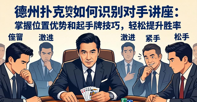 德州扑克大师讲座:掌握位置优势和起手牌技巧,轻松提升胜率 德州扑克大师讲座:掌握位置优势和起手牌技巧,轻松提升胜率